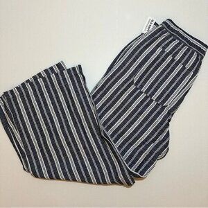 NWT! Old Navy - High-Waisted Linen-Blend Cropped Wide-Leg Pants - Medium